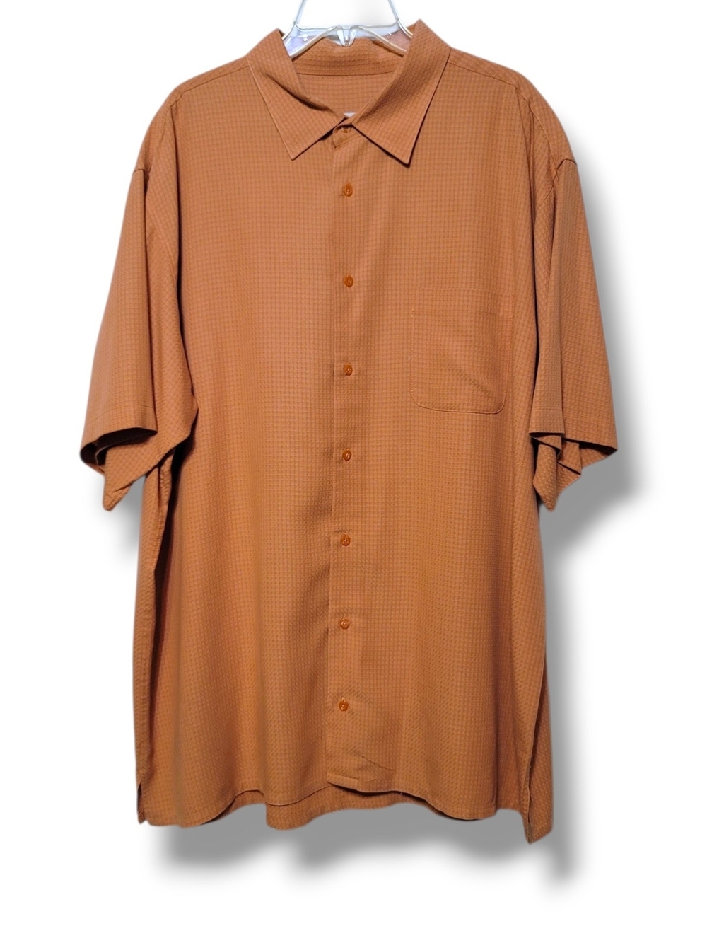 Pronto Uomo - 3X Short-Sleeve Button Down Shirt in Terracotta